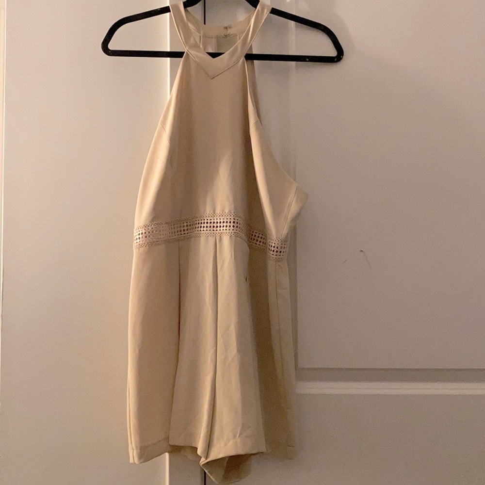 Beige & Lace Romper